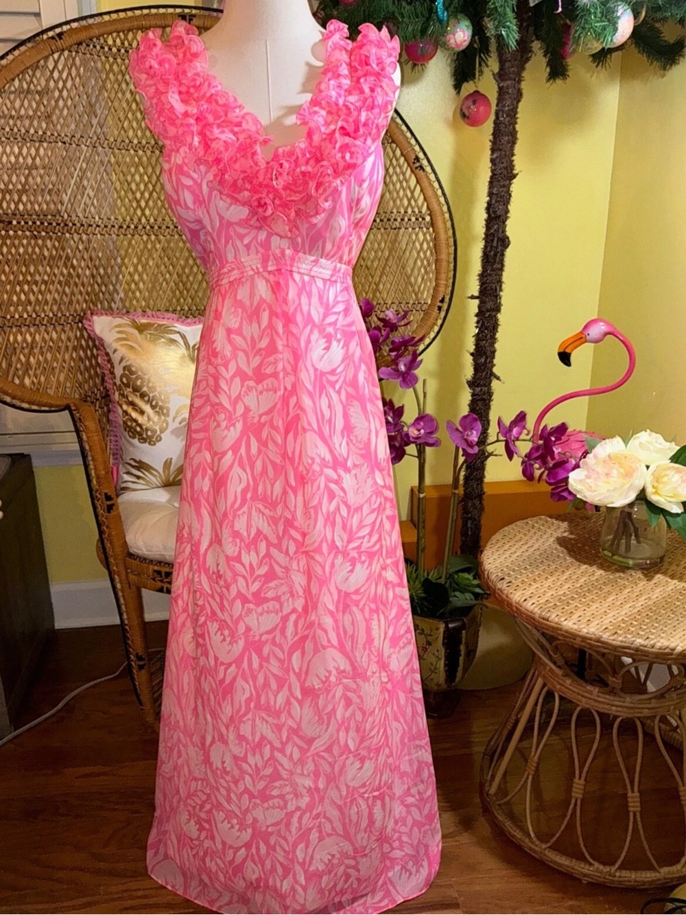 Lilly Pulitzer NWT Amber Maxi Dress Rousseau Pink Tulip To Tango Size 8 - Picture 2 of 9